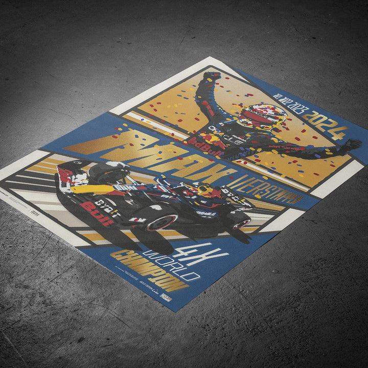 Oracle Red Bull Racing - MAX Verstappen - 2024 F1® World Drivers' Champion | Collector's Edition Poster | Cito