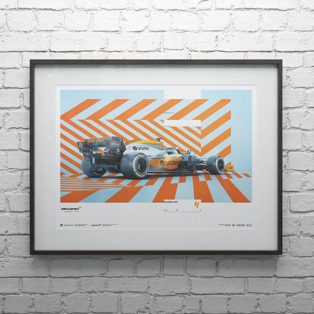 McLaren x Gulf | 2021 Lando Norris Horizontal | McLaren Automobilist Poster