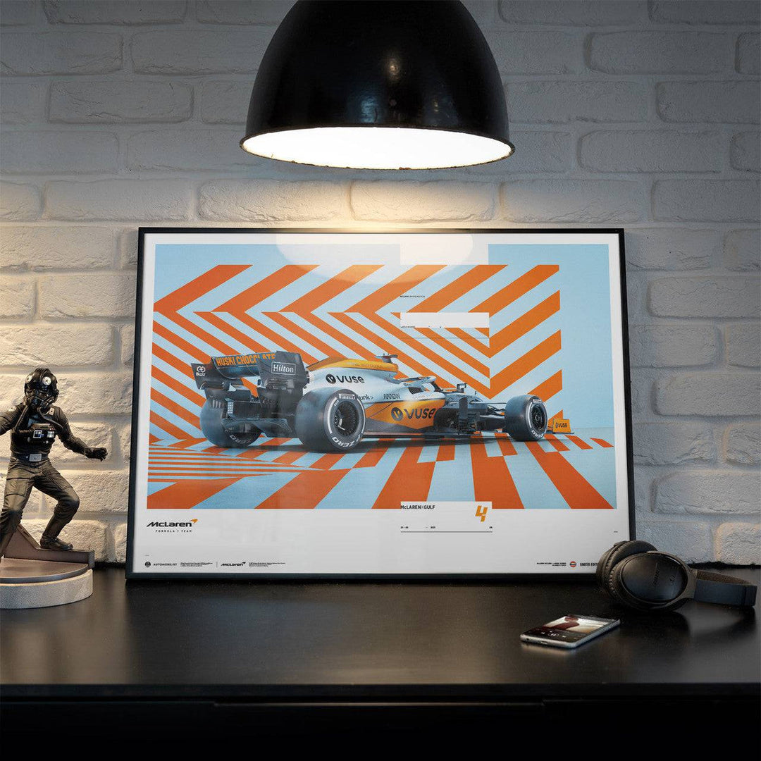 McLaren x Gulf | 2021 Lando Norris Horizontal | McLaren Automobilist Poster