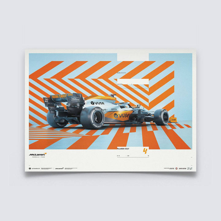 McLaren x Gulf | 2021 Lando Norris Horizontal | McLaren Automobilist Poster