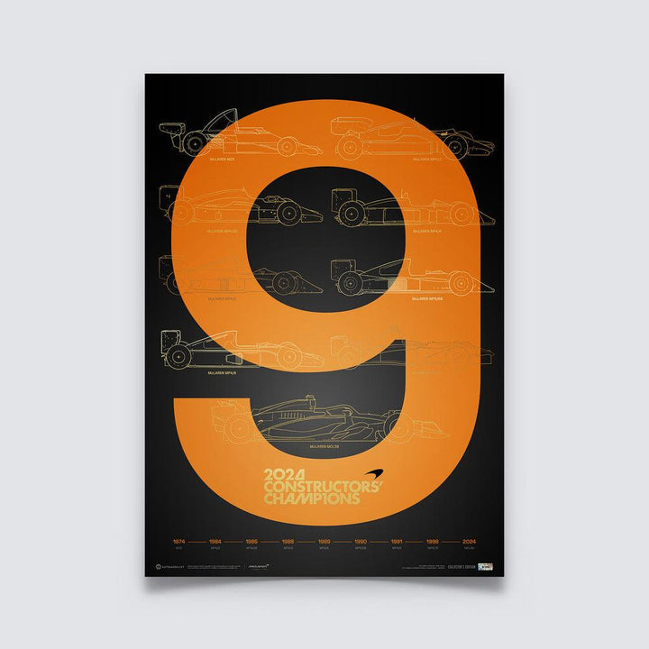 McLaren Formula 1 Team - F1® World Constructors' Champions - 2024 - History | Automobilist Collector's Edition Poster