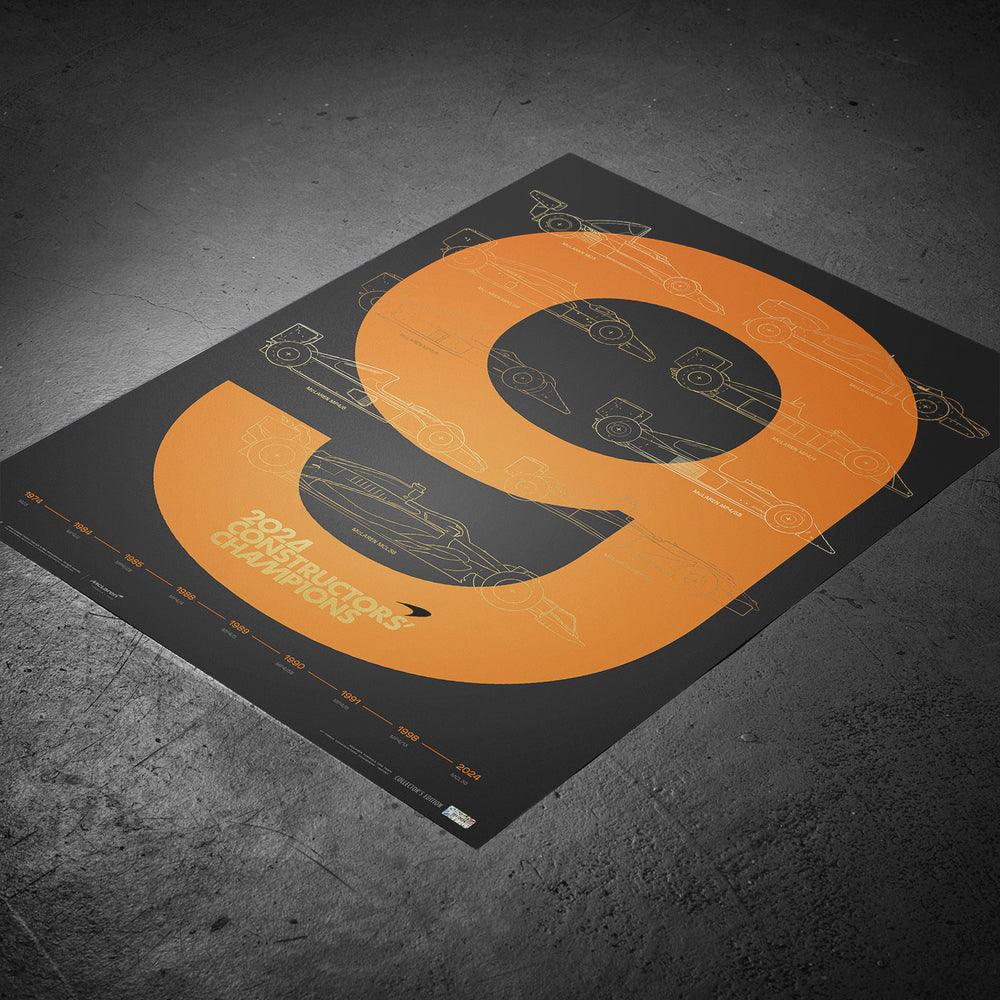 McLaren Formula 1 Team - F1® World Constructors' Champions - 2024 - History | Automobilist Collector's Edition Poster