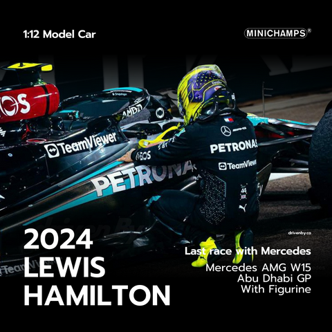 Lewis Hamilton – Abu Dhabi GP Mercedes AMG W15 With Figurine –  Minichamps 1:12 Model Car