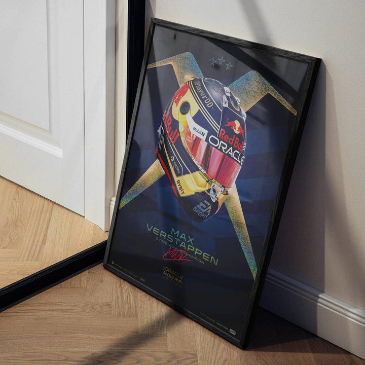 Oracle Red Bull Racing - Max Verstappen - Helmet - World Champion - 2023 Collector’s Edition Automobilist Poster