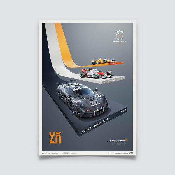 McLaren Racing - The Triple Crown - 60th Anniversary - 2023 Automobilist Poster