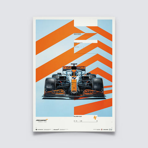 MCLAREN X GULF - LANDO NORRIS - 2021 Automobilist Poster