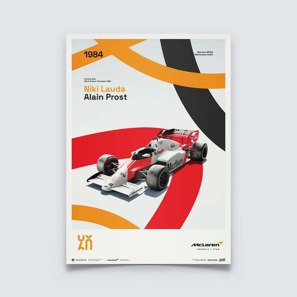 McLaren Racing - MP4/2 - 60th Anniversary - 1984 Automobilist Poster