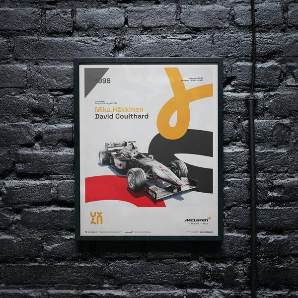 McLaren Racing - MP4/13 - 60th Anniversary - 1998 Automobilist Poster