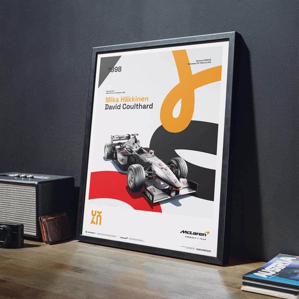 McLaren Racing - MP4/13 - 60th Anniversary - 1998 Automobilist Poster