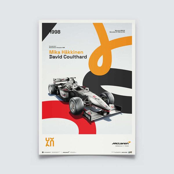 McLaren Racing - MP4/13 - 60th Anniversary - 1998 Automobilist Poster