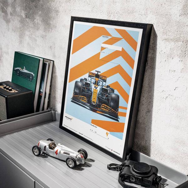 MCLAREN X GULF - LANDO NORRIS - 2021 Automobilist Poster
