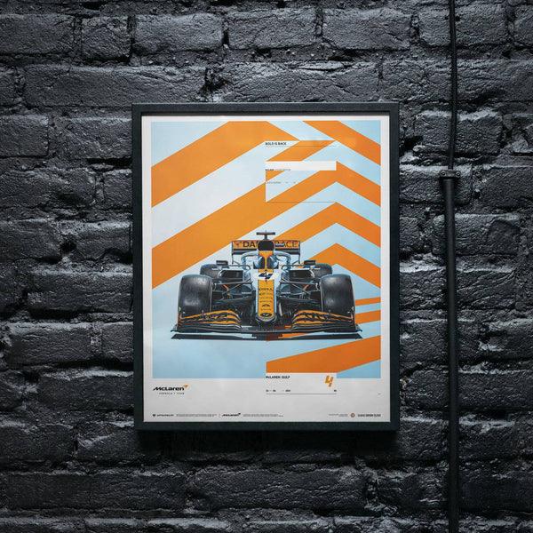 MCLAREN X GULF - LANDO NORRIS - 2021 Automobilist Poster