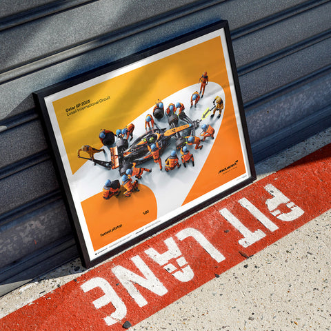 McLaren Formula 1 Team - 1.80 - World Record Fastest Pit Stop - 2023 Automobilist Poster