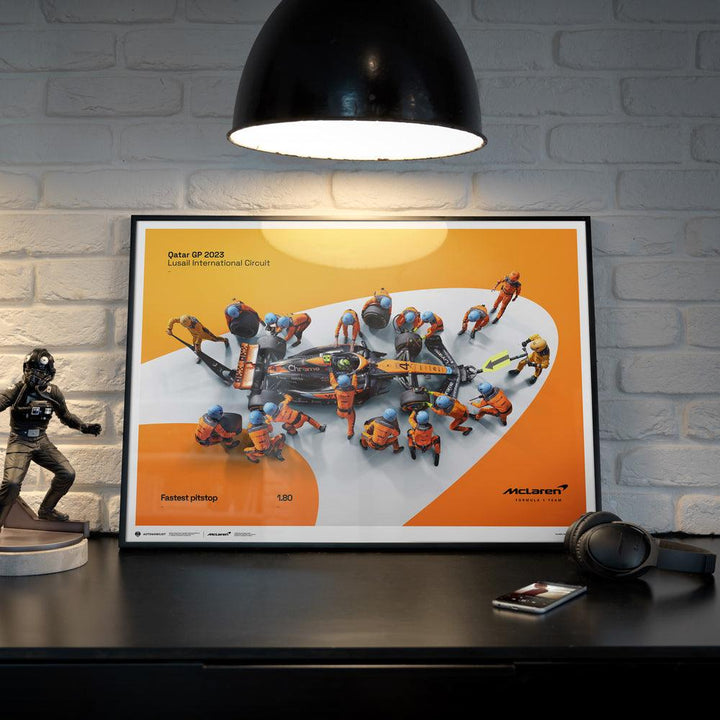 McLaren Formula 1 Team - 1.80 - World Record Fastest Pit Stop - 2023 Automobilist Poster