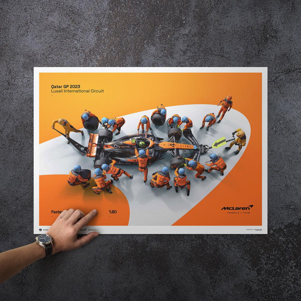 McLaren Formula 1 Team - 1.80 - World Record Fastest Pit Stop - 2023 Automobilist Poster