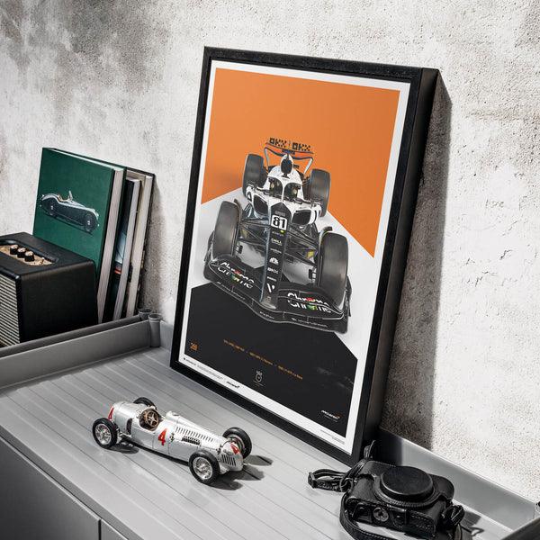 McLaren Formula 1 Team Oscar Piastri The Triple Crown Livery 60th Anniversary - 2023 Automobilist Poster