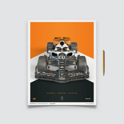 McLaren Formula 1 Team Oscar Piastri The Triple Crown Livery 60th Anniversary - 2023 Automobilist Poster