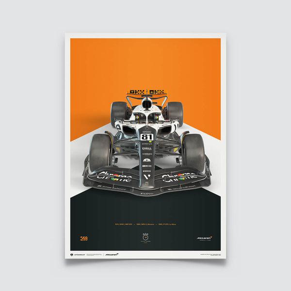 McLaren Formula 1 Team Oscar Piastri The Triple Crown Livery 60th Anniversary - 2023 Automobilist Poster
