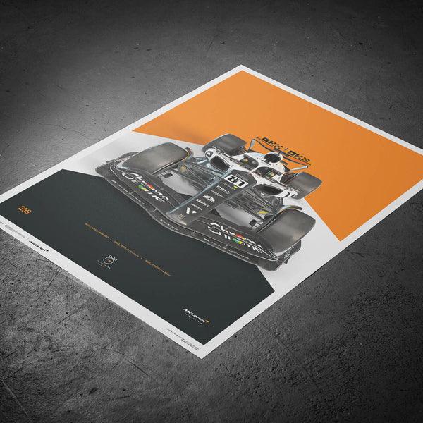 McLaren Formula 1 Team Oscar Piastri The Triple Crown Livery 60th Anniversary - 2023 Automobilist Poster