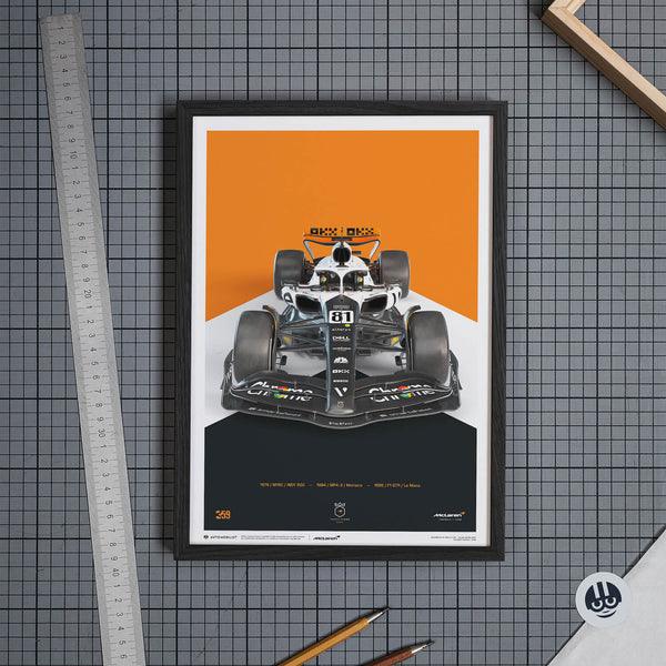 McLaren Formula 1 Team Oscar Piastri The Triple Crown Livery 60th Anniversary - 2023 Automobilist Poster