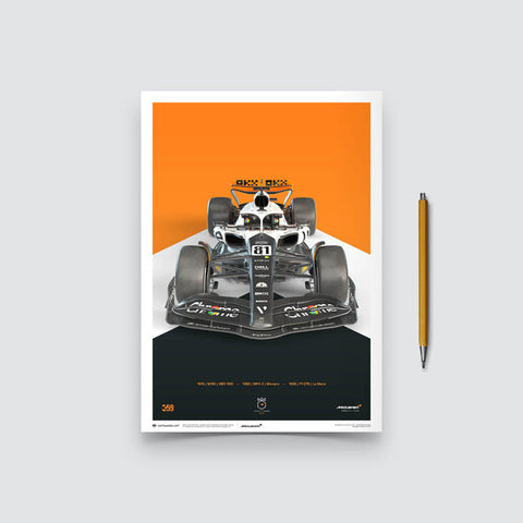 McLaren Formula 1 Team Oscar Piastri The Triple Crown Livery 60th Anniversary - 2023 Automobilist Poster