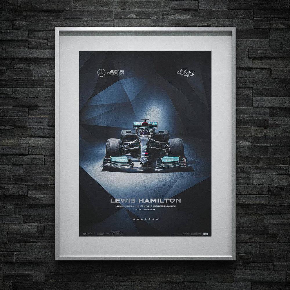 Mercedes-AMG Petronas F1 Team - Lewis Hamilton - Embossed - 2021 Collector’s Edition Automobilist Poster