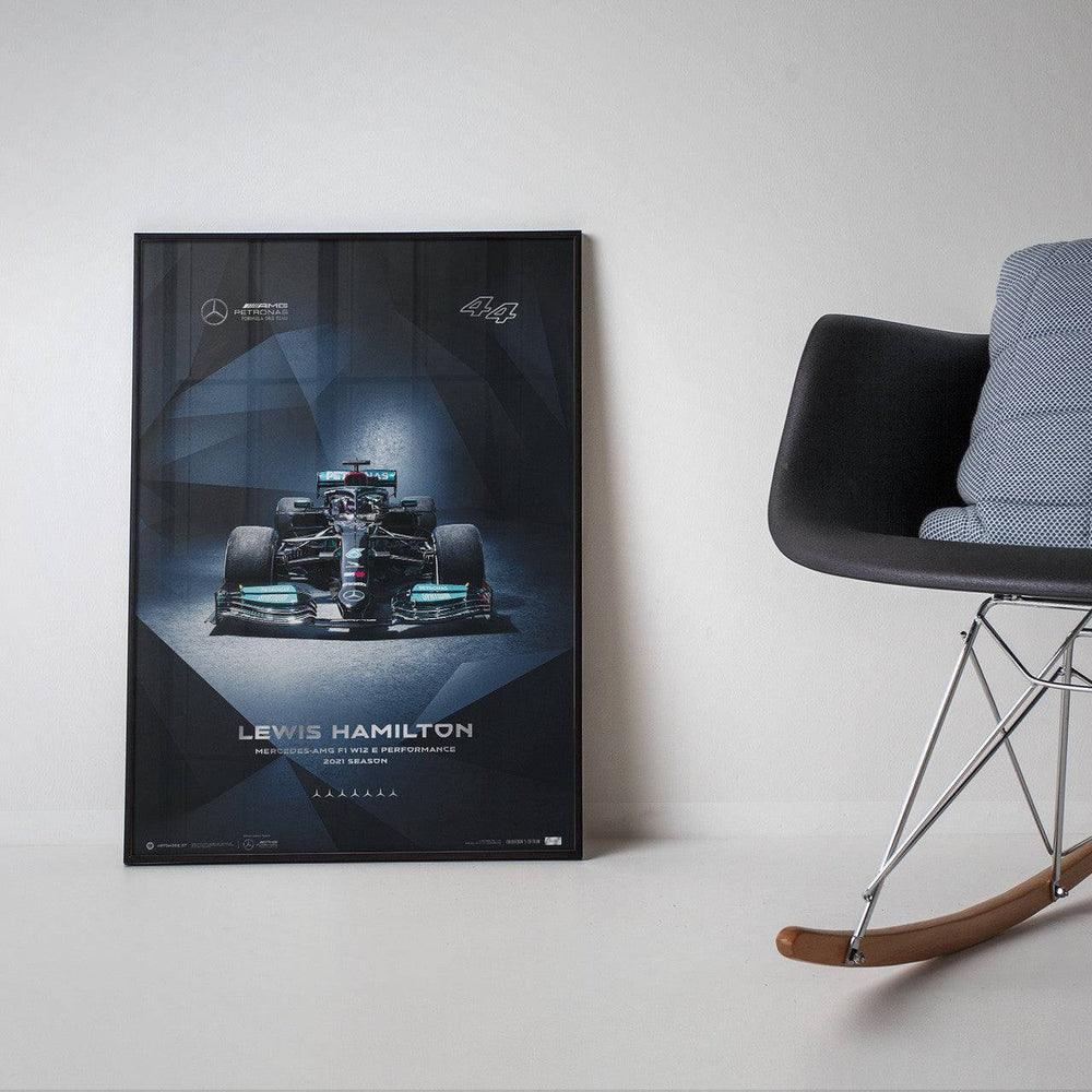 Mercedes-AMG Petronas F1 Team - Lewis Hamilton - Embossed - 2021 Collector’s Edition Automobilist Poster