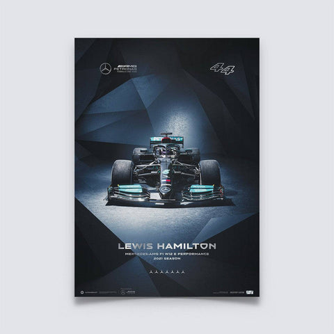Mercedes-AMG Petronas F1 Team - Lewis Hamilton - Embossed - 2021 Collector’s Edition Automobilist Poster
