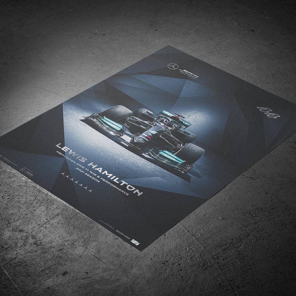 Mercedes-AMG Petronas F1 Team - Lewis Hamilton - Embossed - 2021 Collector’s Edition Automobilist Poster