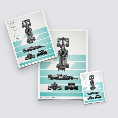 Mercedes-AMG Petronas F1 Team - F1 W12 E Performance - Blueprint - 2021 Automobilist Poster