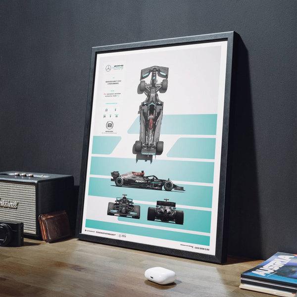 Mercedes-AMG Petronas F1 Team - F1 W12 E Performance - Blueprint - 2021 Automobilist Poster