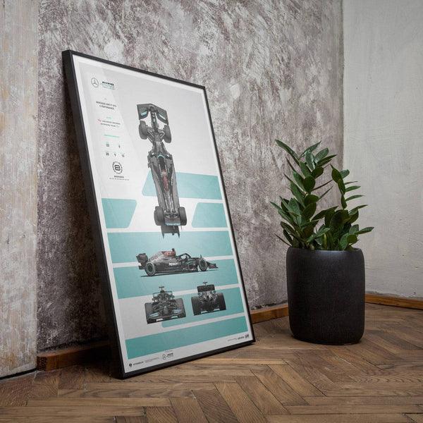 Mercedes-AMG Petronas F1 Team - F1 W12 E Performance - Blueprint - 2021 Automobilist Poster
