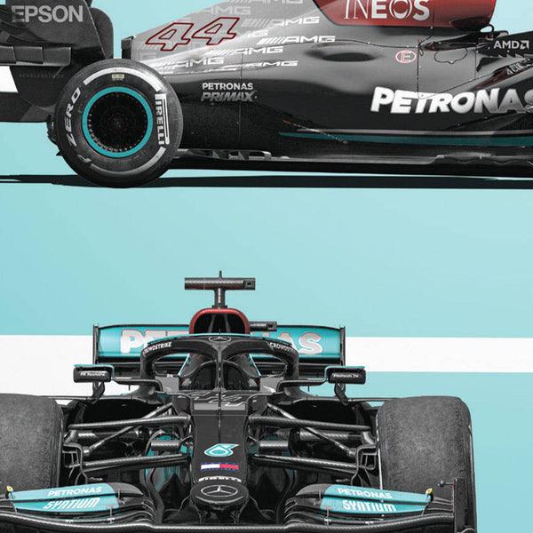 Mercedes-AMG Petronas F1 Team - F1 W12 E Performance - Blueprint - 2021 Automobilist Poster