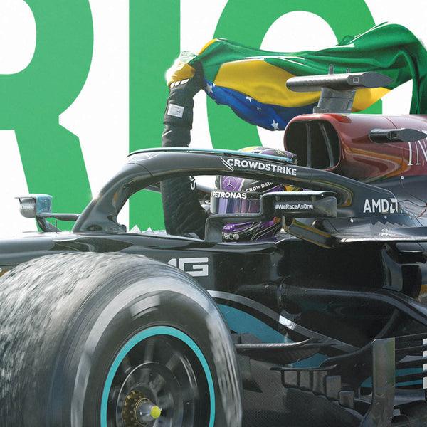 Mercedes-AMG Petronas F1 Team - Lewis Hamilton - Obrigado Brasil - 2021 Automobilist Poster