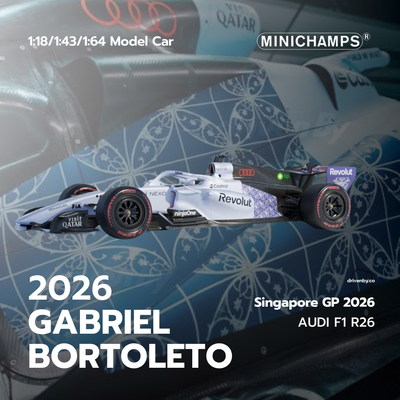 Gabriel Bortoleto Audi R26 Singapore GP Special Livery 2026 - Minichamps Model Car