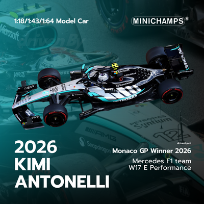 Kimi Antonelli Monaco GP 2026 Winner Mercedes-AMG PETRONAS F1 Team W17 - Minichamps Model Car