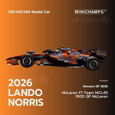 Lando Norris Monaco GP 2026 1000th GP McLaren Mastercard F1 Team MCL40 - Minichamps Model Car