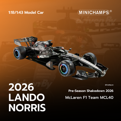 Lando Norris McLaren Mastercard F1 Team MCL40 Shakedown 2026 - Minichamps Model Car
