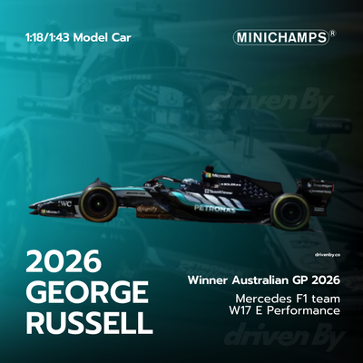 George Russell Mercedes-AMG PETRONAS F1 Team W17 Winner Australian GP 2026 - Minichamps Model Car