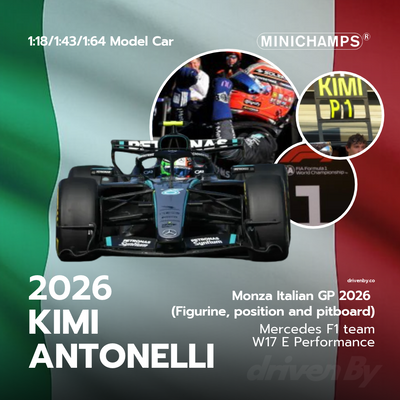 Kimi Antonelli Mercedes-AMG W17 Winner Italian GP 2026 with Figurine - Minichamps Model Car