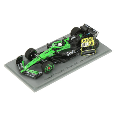Nico Hulkenberg – British GP 2025 Career First Podium Stake F1 Team Kick Sauber C45 Model Car - Spark Model