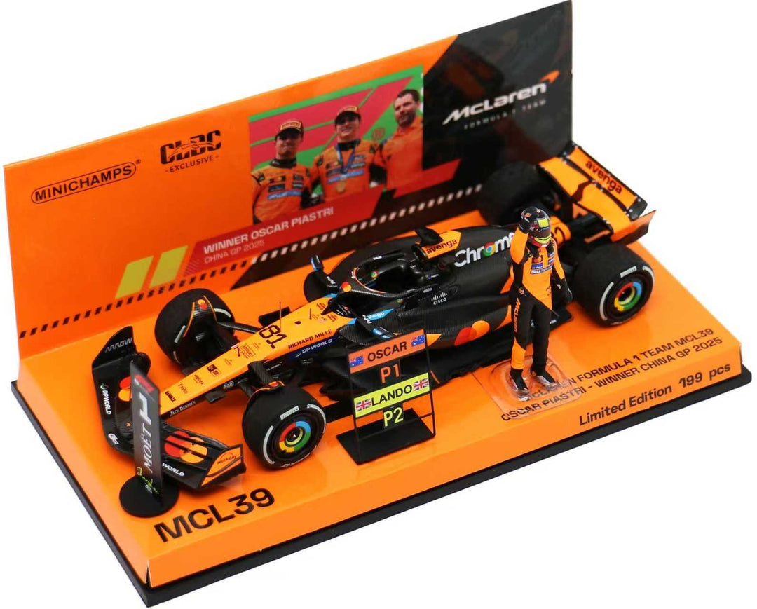 Oscar Piastri Winner Chinese GP Model Car -  McLaren F1 MCL39  2025 Limited Edition | 1:43 Minichamps Model Car