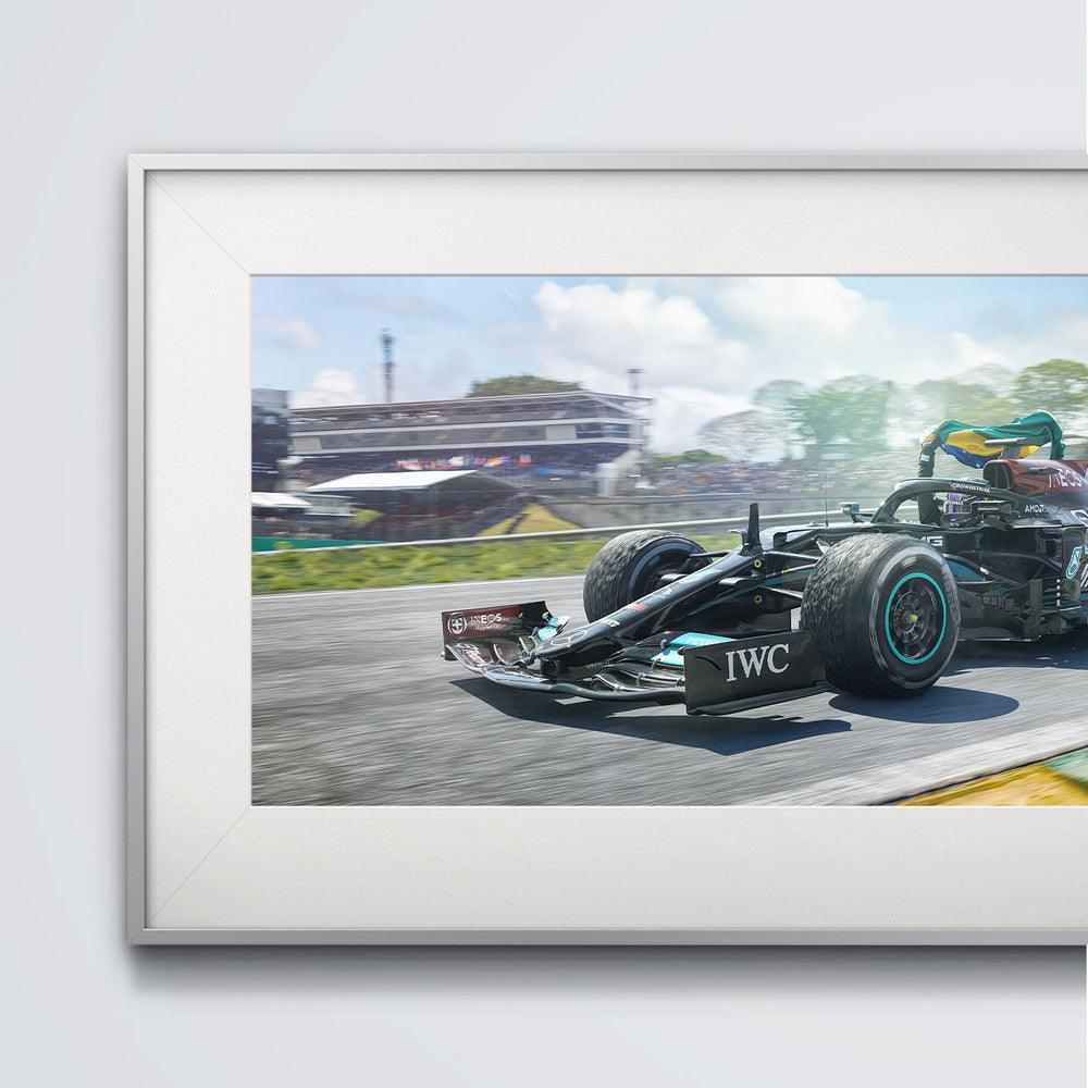 Mercedes-AMG Petronas F1 Team - Lewis Hamilton - Obrigado Brasil - 2021 Automobilist Fine Art Print Poster