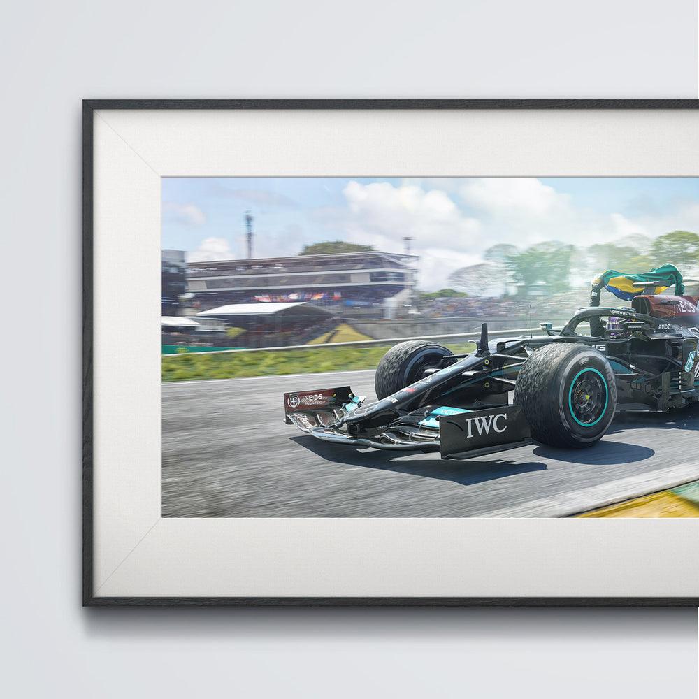 Mercedes-AMG Petronas F1 Team - Lewis Hamilton - Obrigado Brasil - 2021 Automobilist Fine Art Print Poster