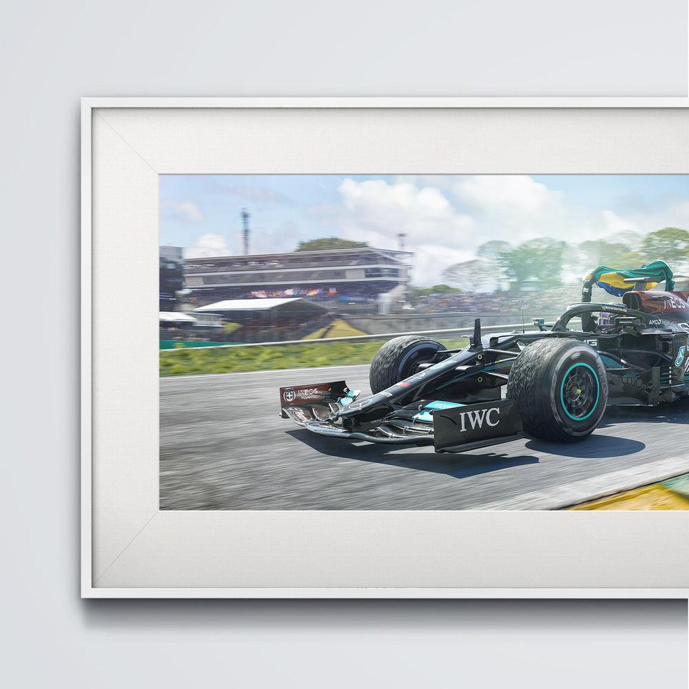 Mercedes-AMG Petronas F1 Team - Lewis Hamilton - Obrigado Brasil - 2021 Automobilist Fine Art Print Poster