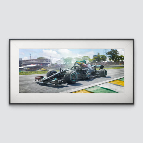 Mercedes-AMG Petronas F1 Team - Lewis Hamilton - Obrigado Brasil - 2021 Automobilist Fine Art Print Poster