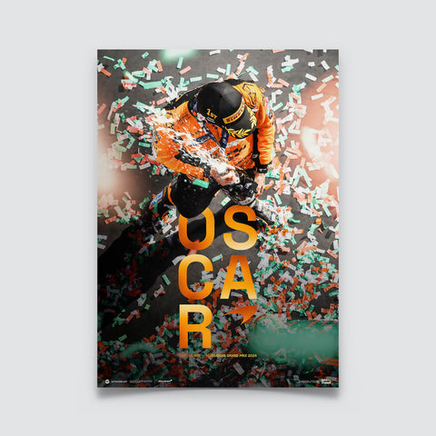 McLaren Formula 1 Team - Oscar Piastri - Maiden Grand Prix Win - Hungary - 2024 Collector’s Edition Poster