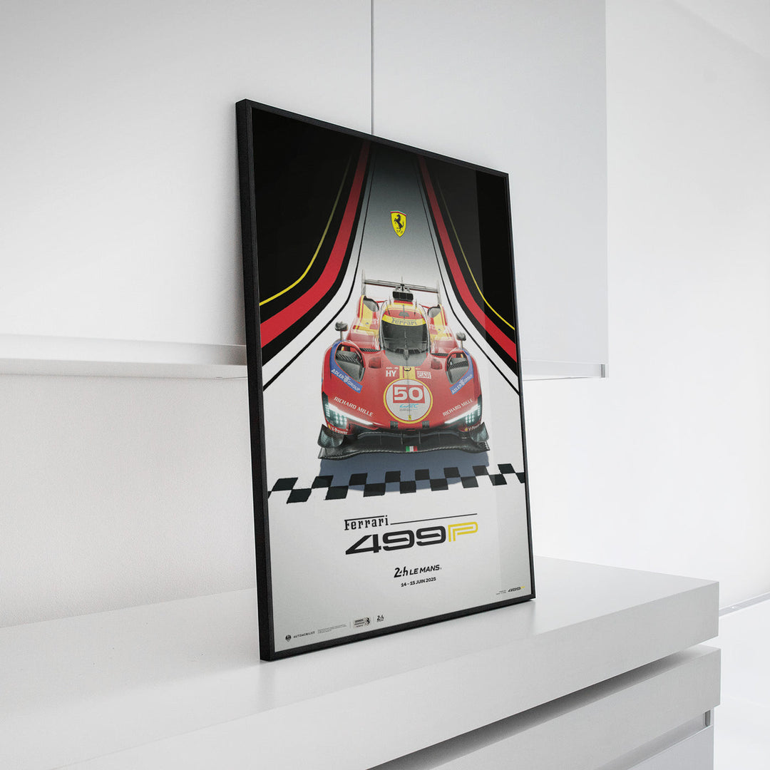 Ferrari 499P – 24 Hours of Le Mans 2025 | Official Automobilist Poster