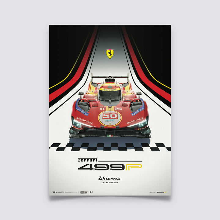 Ferrari 499P – 24 Hours of Le Mans 2025 | Official Automobilist Poster