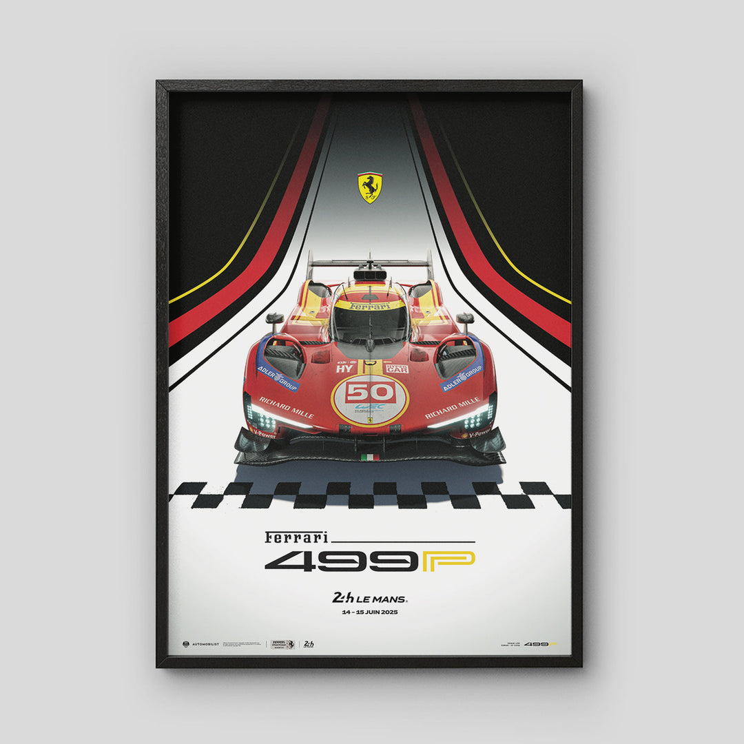Ferrari 499P – 24 Hours of Le Mans 2025 | Official Automobilist Poster